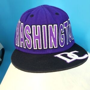 Washington DC Old Glory Snapback purple trucker hat